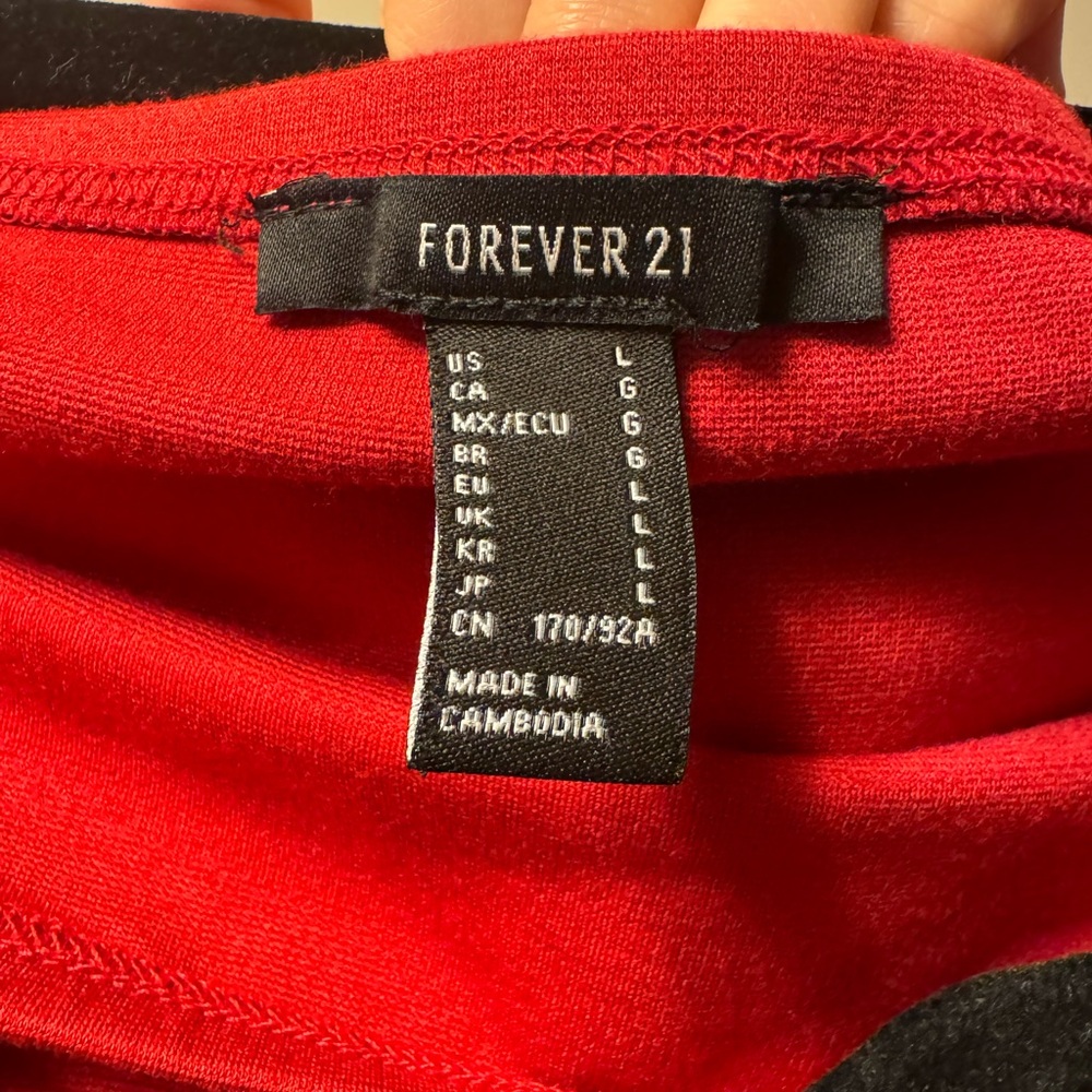 Forever 21 Red Bodysuit Size Large
